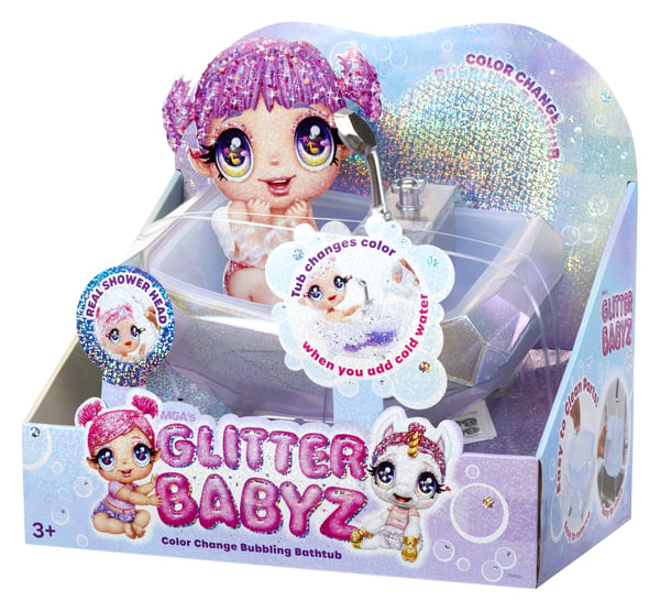 Glitter Babyz Color Change Bubbling Bathtub Dukker, badekar