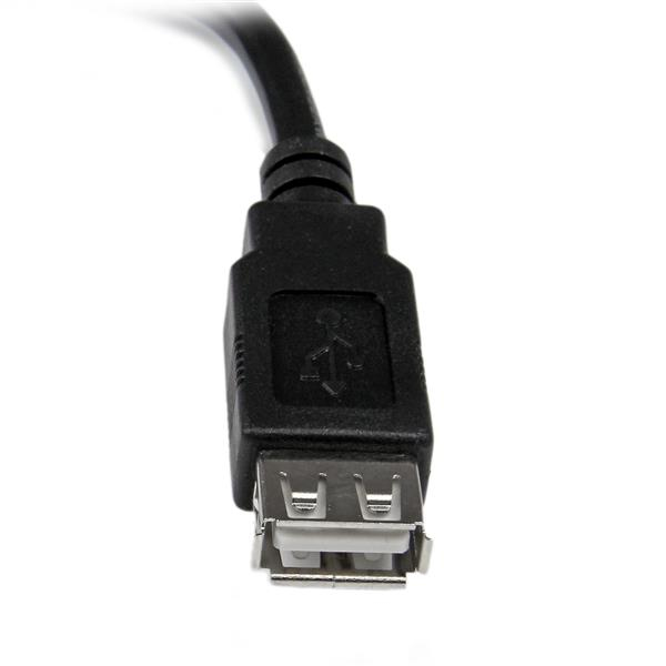 StarTech.com USBEXTAA6IN USB-kabel USB 2.0 0,152 m USB A 0,48 Gbit/sek. Sort