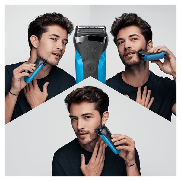 Braun Series 3 310BT Folie shaver Trimmer Sort, Blå