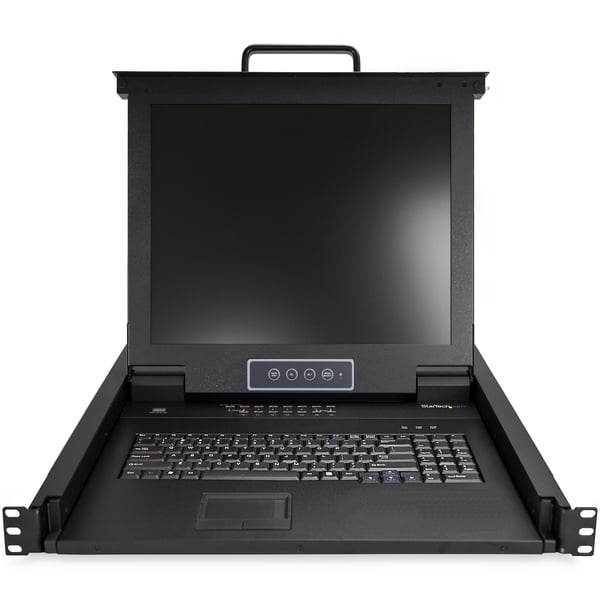 StarTech.com RKCONS1716K rack-konsol 43,2 cm (17") 1280 x 1024 pixel Stål Sort 1U