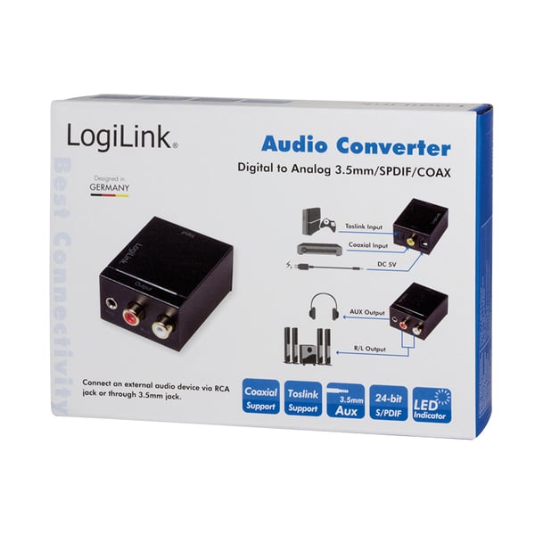 LogiLink CA0101 äänimuunnin Musta