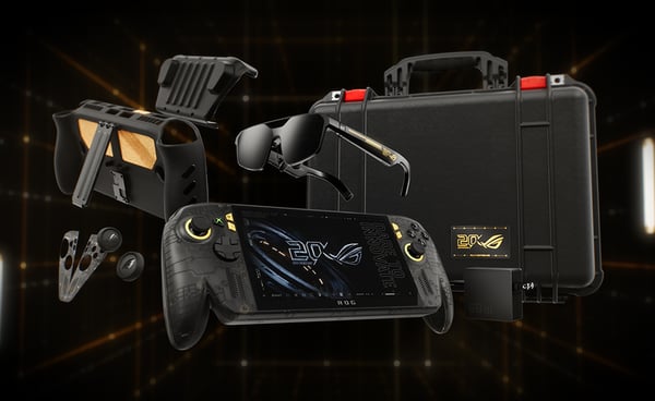 ASUS ROG XBOX Ally X20 Bundle RC74XA-TW001W bærbar spilkonsol 18,8 cm (7.4") 1 TB Berøringsskærm Wi-Fi Sort