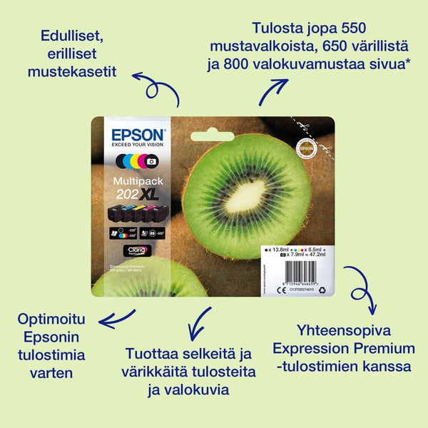 Epson Kiwi Singlepack Magenta 202 Claria Premium Ink