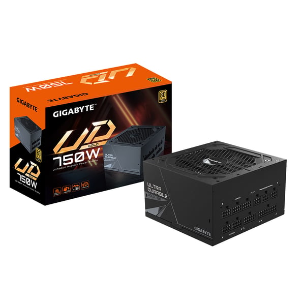 GIGABYTE GP-UD750GM enhed til strømforsyning 750 W 20+4 pin ATX ATX Sort