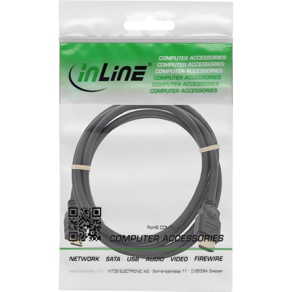 InLine 17461P HDMI-kabel 1 m HDMI Typ A (standard) HDMI Type C (Mini) Svart