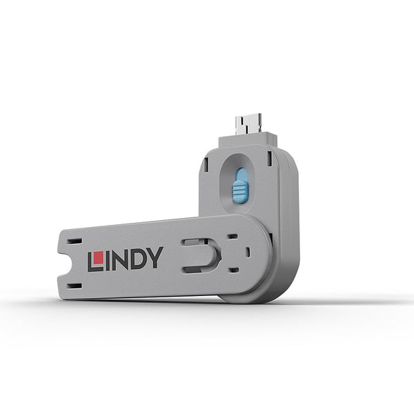 Lindy 40622 portblokering Nøgle til portblokering USB Type-A Blå Acrylonitrilbutadienstyren 1 stk