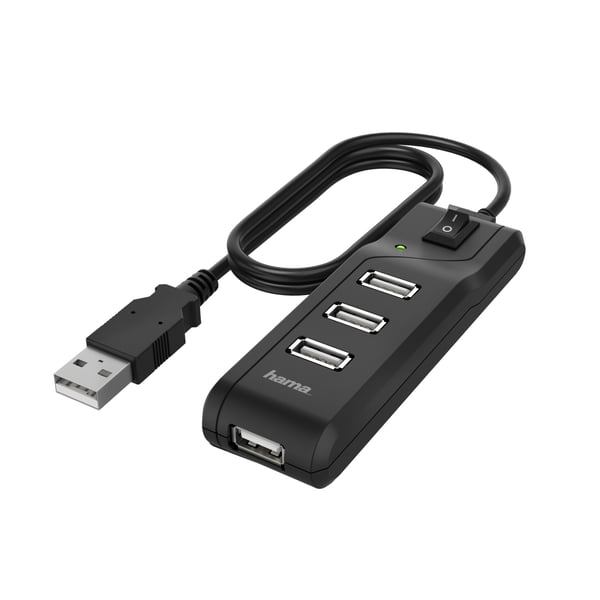 Hama 00200118 gränssnittshubbar USB 2.0 480 Mbit/s Svart