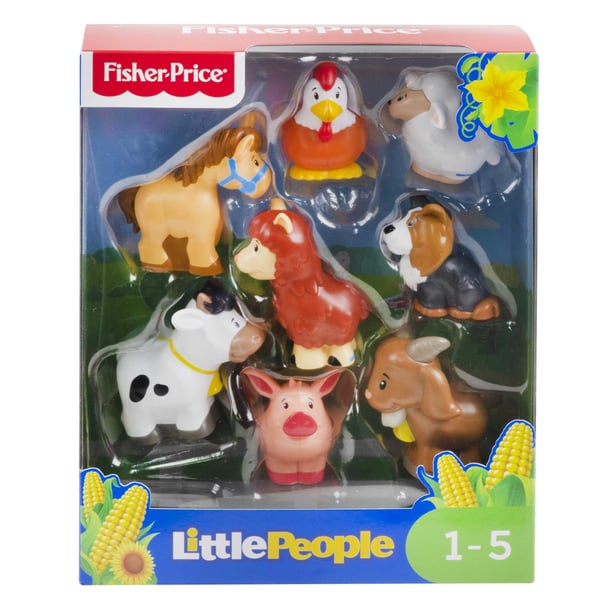 Fisher-Price Little People Farm Animal Friends-figursæt med 8 dele til småbørn
