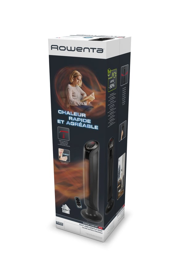 Rowenta Intense Comfort Hot SO9420 inomhus Svart 2400 W Elektrisk värmefläkt