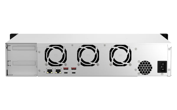 QNAP TS-873AEU-4G NAS- ja tallennuspalvelimet Teline ( 2U ) Ryzen Embedded V1500B 4 GB DDR4 0 TB QuTS hero Musta