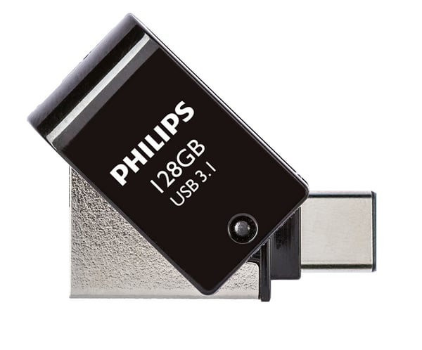 Philips FM12DC152B/00 USB-nøgle 128 GB USB Type-A 3.2 Gen 1 (3.1 Gen 1) Sort, Sølv