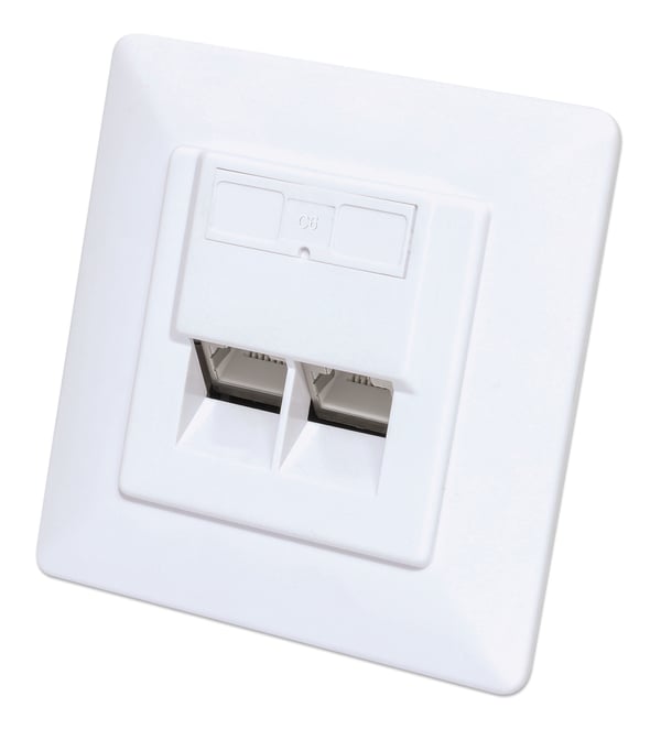 Intellinet 771900 stikkontakt 2 x RJ-45 Hvid