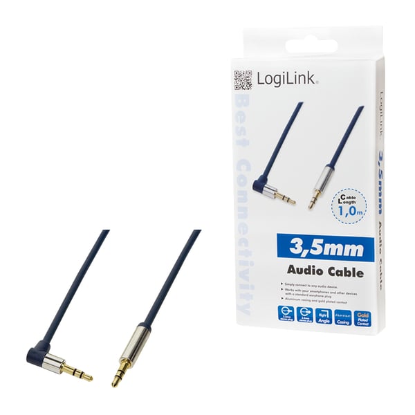 LogiLink 3.5mm - 3.5mm 1m ljudkabel 3,5mm Blå