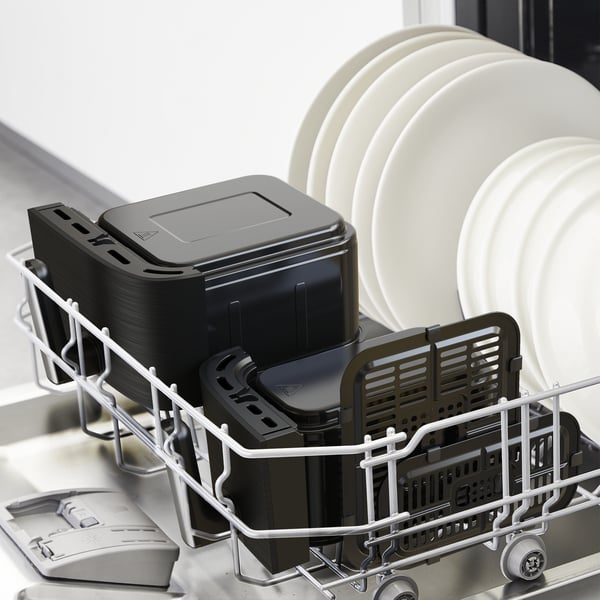 Tefal Dual Easy Fry & Grill EY9018 Kaksois 8,3 L Erillinen Kuumakiertoilmakypsennin Musta