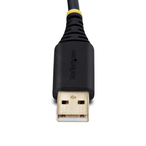StarTech.com 10ft (3 m) USB till seriell adapterkabel, COM retention, utbytbara skruvar/muttrar, USB-A till DB9 RS232, FTDI-chip, ESD-skydd, Windows/macOS/Linux