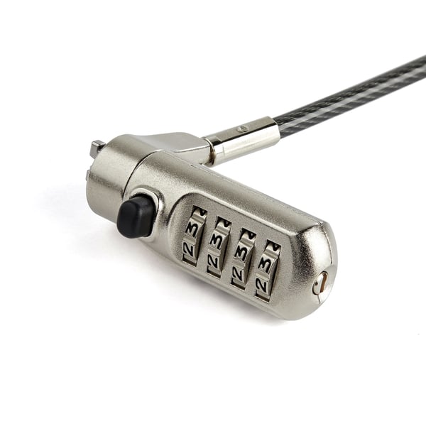 StarTech.com LTLOCKNANO Laptoplås (2 m kabel, Nano-lås, individuellt valbar kombination, stöldskydd)
