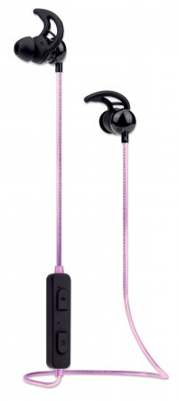 Manhattan 179591 hörlur och headset Trådlös Öronkrok, I öra, Hals-band Samtal/musik Micro-USB Bluetooth Svart