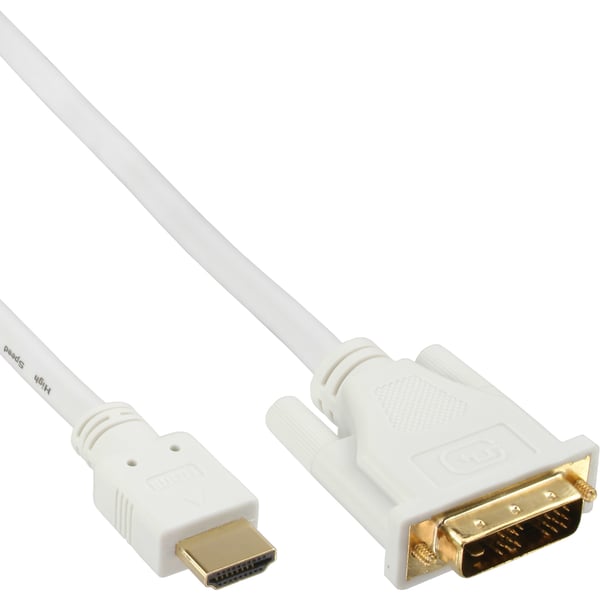 InLine 17665U videokabel adapter 5 m DVI-D HDMI Hvid