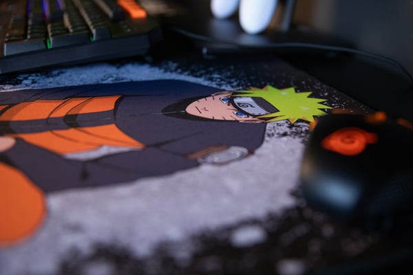 Konix Naruto KX MOUSEPAD XXL BLACK Spelmusmatta Svart, Orange