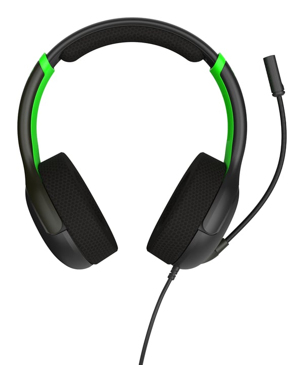 PDP Airlite Glow Headset Ledningsført Spil Sort, Grøn