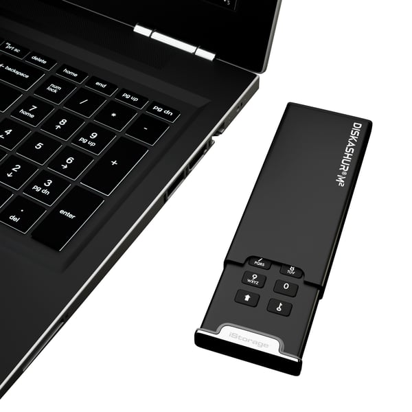 iStorage diskAshur M2 PIN 1 TB USB Type-A / USB Type-C 3.2 Gen 1 (3.1 Gen 1) Musta