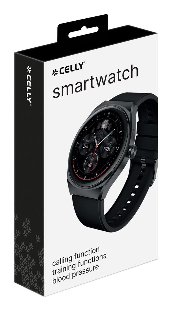 Celly TRAINERHALOBK Smartwatch og sportsur 3,51 cm (1.38") Digital 240 x 240 pixel Sort GPS (satellit)