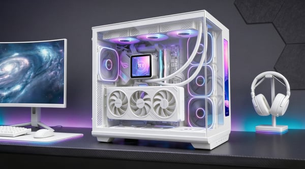 Mars Gaming MCREVMAXW datorväskor Midi Tower Vit