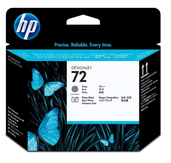 HP 72 - Harmaa, valokuvamusta - Tulostuspää - DesignJet T1100 -tulostimelle