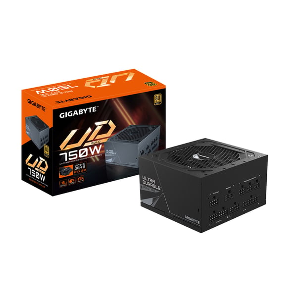 GIGABYTE UD750GM PG5 enhed til strømforsyning 750 W 20+4 pin ATX ATX Sort