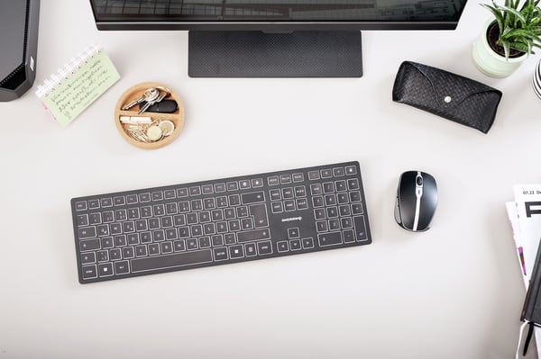 Cherry KW 9100 SLIM - Tastatur - trådløs - 2,4 GHz, Bluetooth 4.0