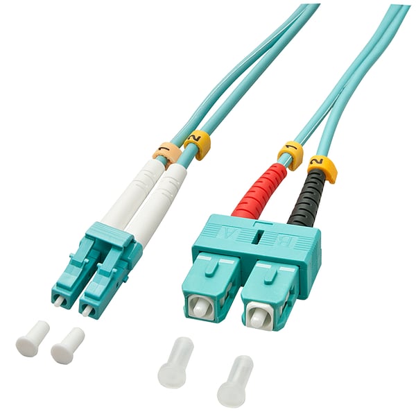 Lindy 3.0m OM3 LC - SC Duplex InfiniBand och fiberoptisk kabel 3 m Turkos