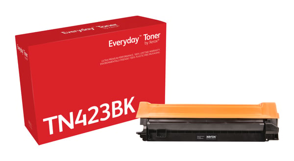 Everyday™ Mustavalko Toner by Xerox compatible with Brother TN-423BK, High capacity