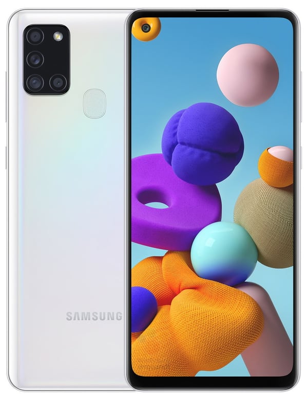 Samsung Galaxy A21s SM-A217F 16,5 cm (6.5") Dual SIM Android 10 4G USB Type-C 3 GB 32 GB 5000 mAh Hvid