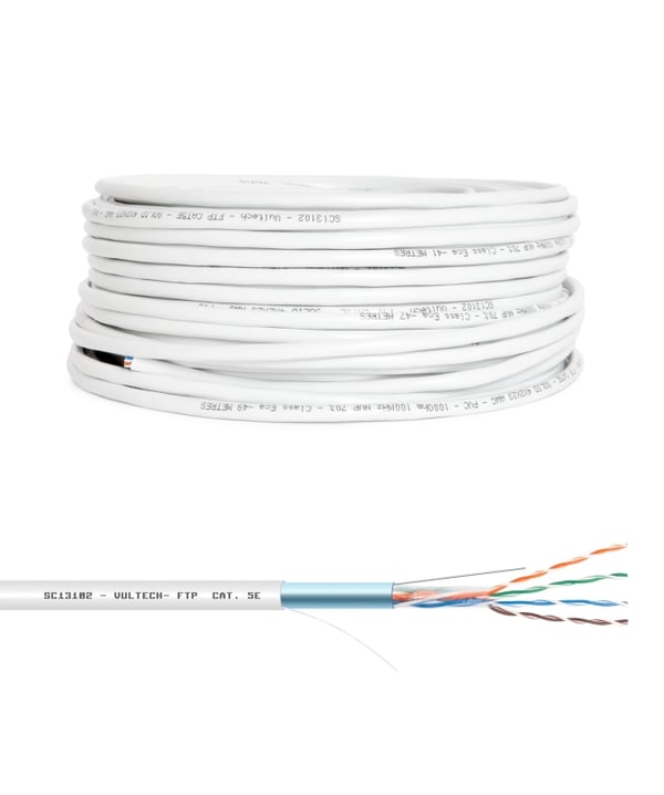 Vultech SC13102-100 netværkskabel Hvid 100 m Cat5e F/UTP (FTP) Rund