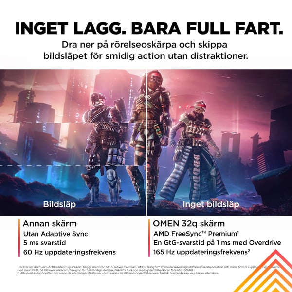 OMEN by HP OMEN 31,5 tum QHD 165 Hz Gaming-skärm – OMEN 32q