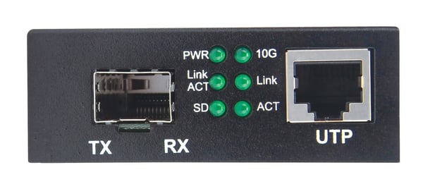 Intellinet 508193 netværksomformer til medie 10000 Mbit/s Sort