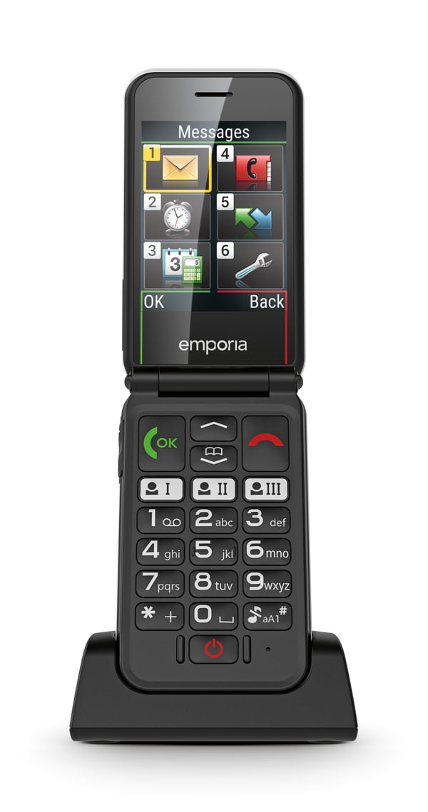 Emporia SIMPLICITYglam.4G 7,11 cm (2.8") 106 g Sort Senior telefon