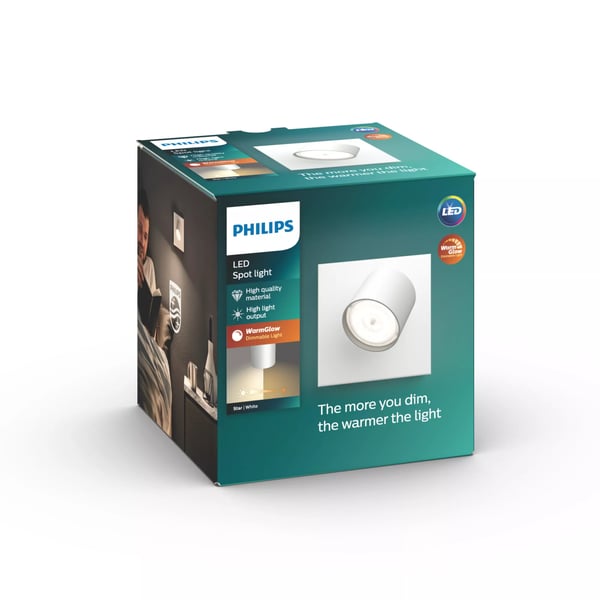 Philips WarmGlow LED Star lofts-/vægspot