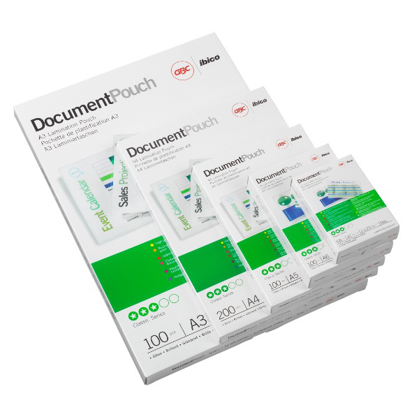 GBC Dokumentlamineringsficka, A4, gloss, 2 x 175 mik (100)