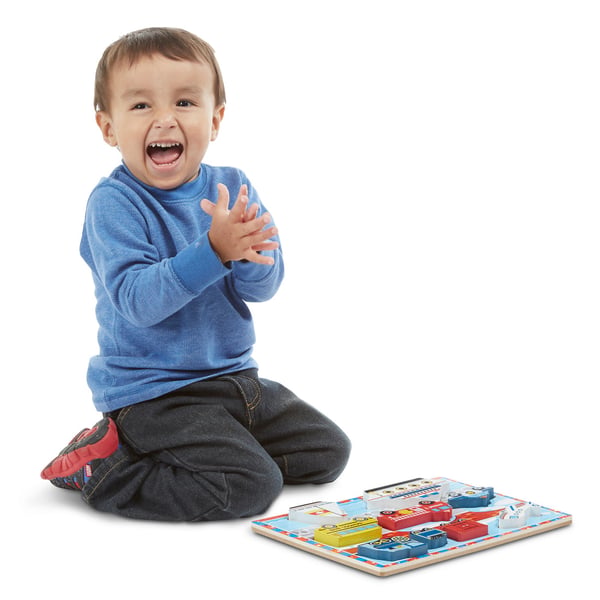 Melissa & Doug 13725 puslespil Blok puslespil 9 stk Køretøjer