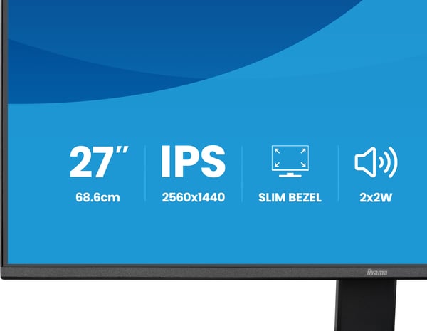 iiyama ProLite X2791QS-B1 tietokoneen litteä näyttö 68,6 cm (27") 2560 x 1440 pikseliä Quad HD LED Musta