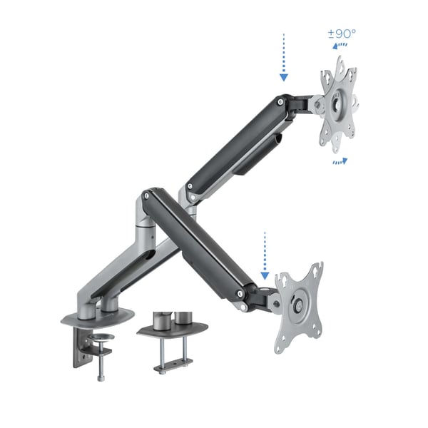 TooQ DB4132TNR-G skærmbeslag og -stativer 81,3 cm (32") Skrivebord Sort
