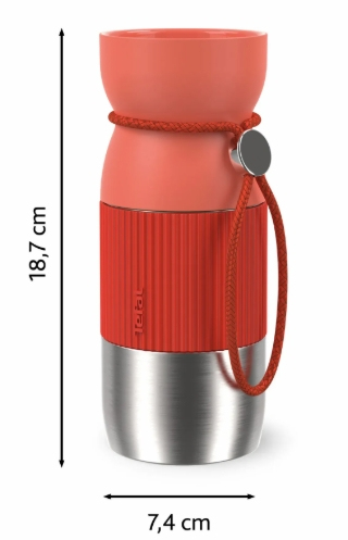 Tefal beYou N2191510 rejsekrus 360 ml Orange, Rustfrit stål Rustfrit stål