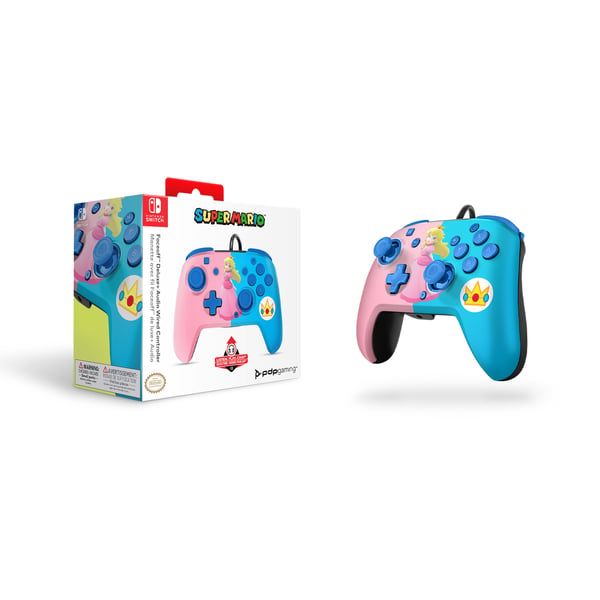 PDP Peach REMATCH Multifärg USB Spelplatta Nintendo Switch, Nintendo Switch OLED