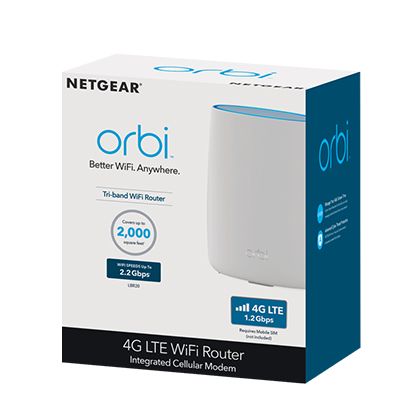 NETGEAR LBR20 trådløs router Gigabit Ethernet Dual-band (2,4 GHz / 5 GHz) 4G Hvid
