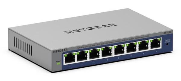 NETGEAR GS108Ev4 Ikke administreret L2/L3 Gigabit Ethernet (10/100/1000) Grå