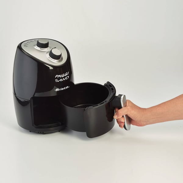 Ariete 4617/00 Enkelt 2 L Enkeltstående 1000 W Varmluftsteger Sort, Sølv
