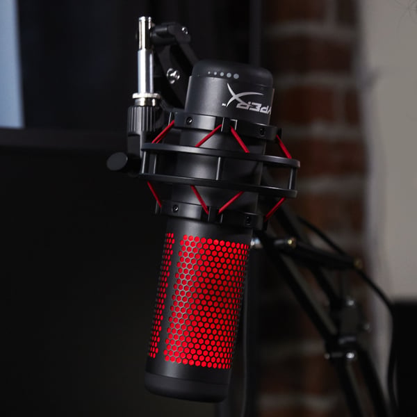HyperX QuadCast Svart, Röd Bordsmikrofon