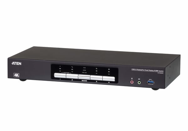 ATEN CS1944DP-AT-G KVM-kytkin Musta