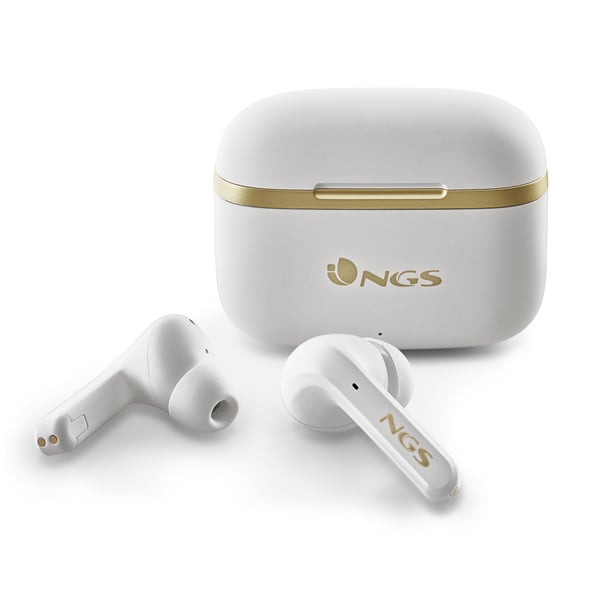NGS ARTICA TROPHY Kuulokkeet Langaton In-ear Puhelut/Musiikki USB Type-C Bluetooth Kulta, Valkoinen